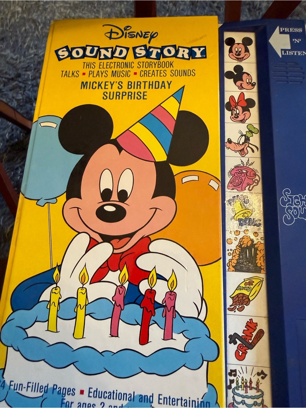 Vintage Children’s Hardcover Disney Mickey Birthday Sound Storybook